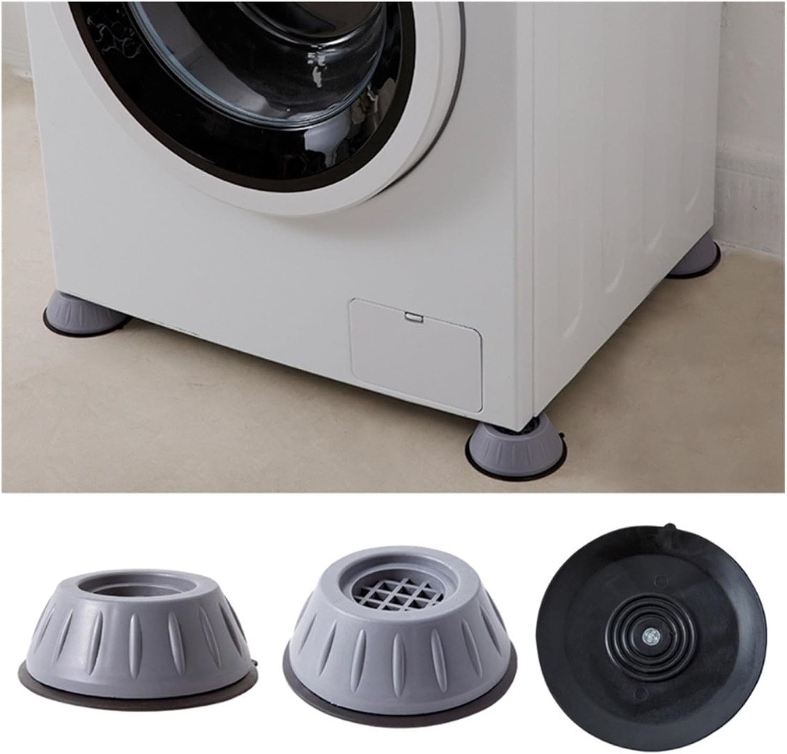 LA CUTE Vibrationsdämpfer Kühlschrank-Antivibrationspads, 10 cm Durchmesser., (Kühlschrank-Zubehör, ideal für alle Küchengeräte., 4-St., 4 Stück im Set umweltfreundlich. Waschmaschinenpads), Rutschfeste Pads, einfache Installation, stabil und langlebig Bild 3
