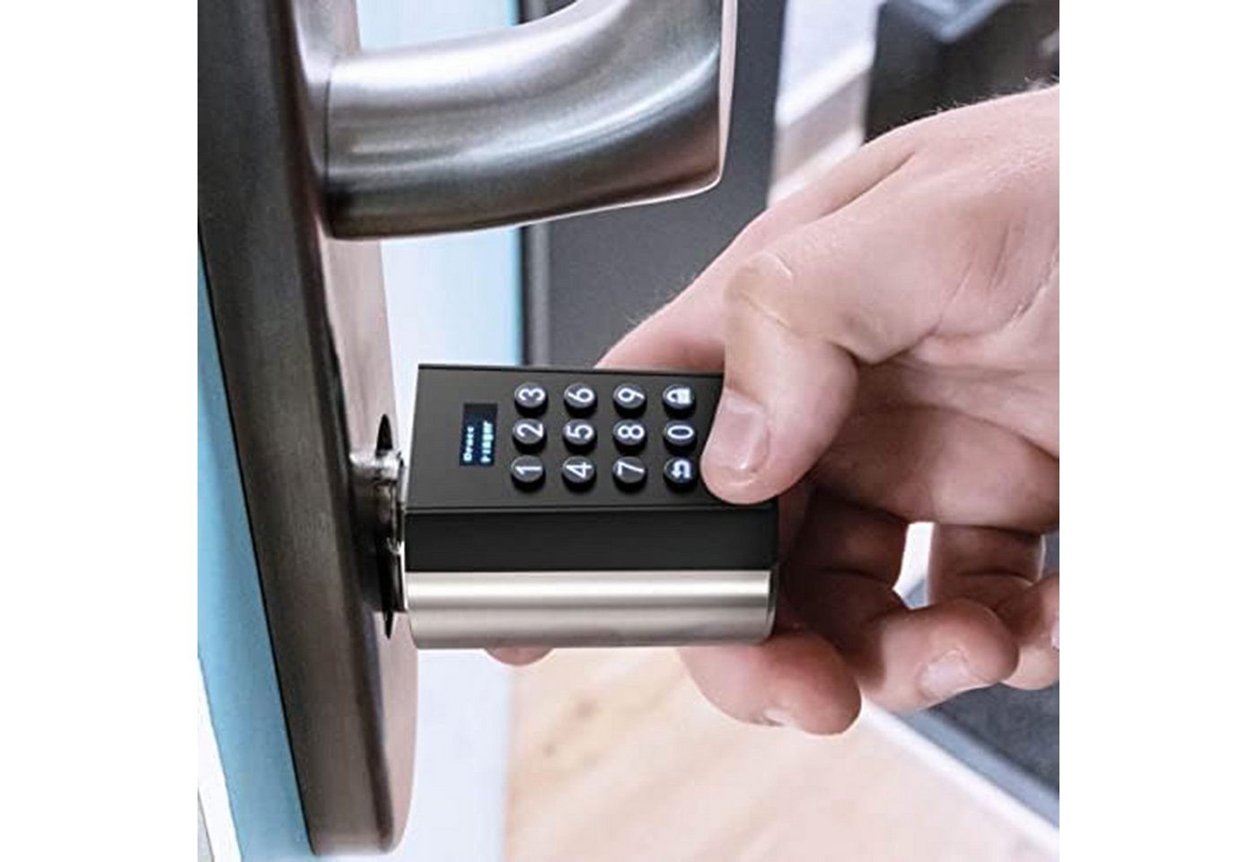 WE.LOCK Türschlossantrieb WELOCK Elektronisches Türschloss PBL41 für 50-100mm Türen, (Packung, Smartes türschloss x1, Anleitung x1, Zubehörbox x1), Passwort, APP, USB-Entsperrung, 5-Minuten-Installation Bild 5