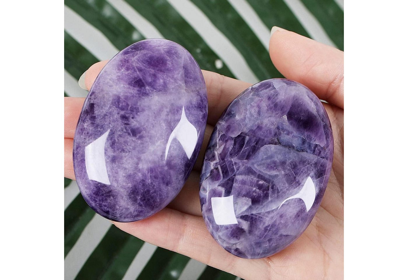 LuxusKollektion Stein Amethyst Handschmeichler Kristall Sorgenstein Reiki A amethyst