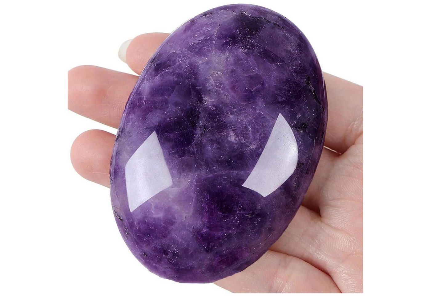 LuxusKollektion Stein Amethyst Handschmeichler Kristall Sorgenstein Reiki A amethyst Bild 5