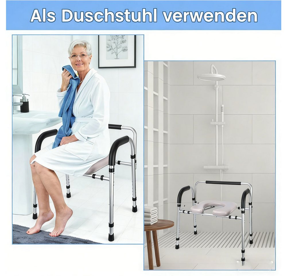 GarveeMore WC-Aufstehhilfe Erhobener Toilettensitz Verstellbarer Erhobener Toilettensitz Bild 4