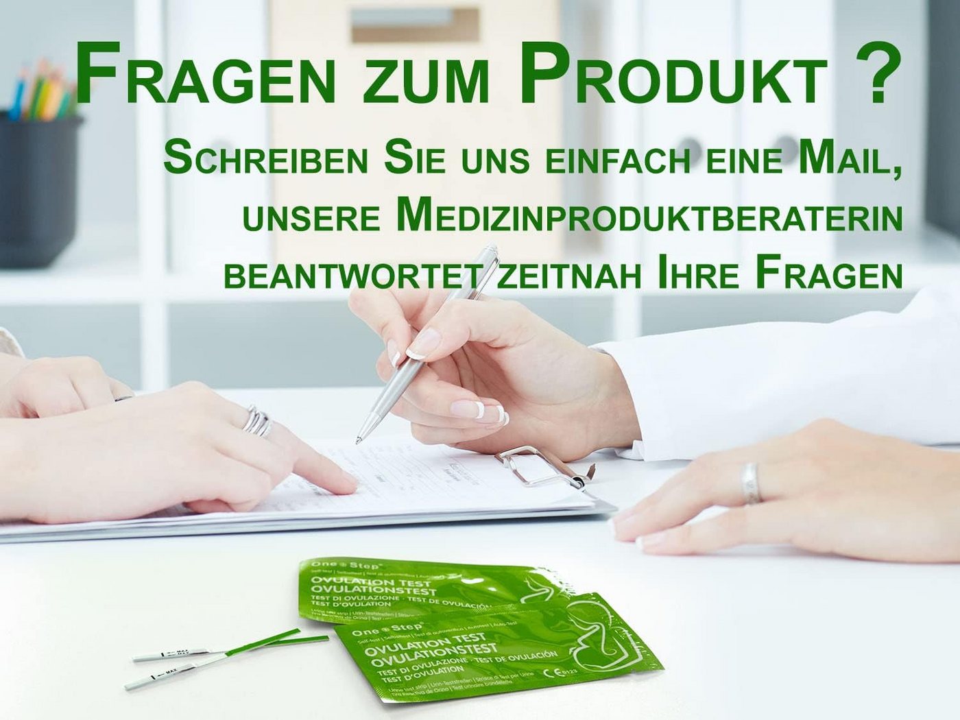 One+Step Ovulationstest GreenLine mit optimaler Sensitivität 20 miu/ml, 50-tlg. Bild 2