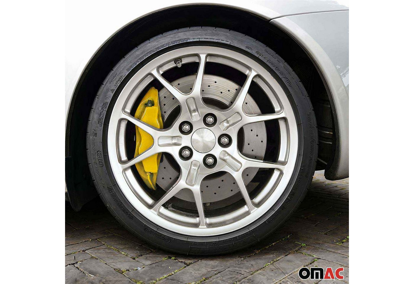 OMAC Sprühfarbe OMAC Bremssattellack California Gelb Auto Lack Set Tuning, Hitzbeständig, Starke Haftung, Einfache DIY-Anwendung Bild 3