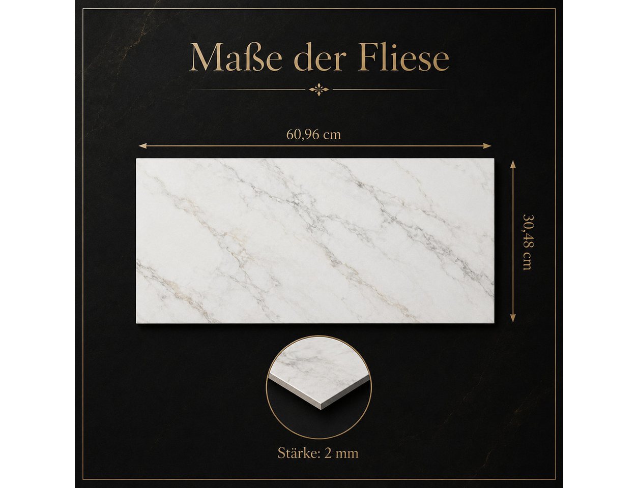 Berti Graf Designboden LVT Vinylboden selbstklebend 2 mm wasserfest in Marmor und Beton Optik, selbstklebend