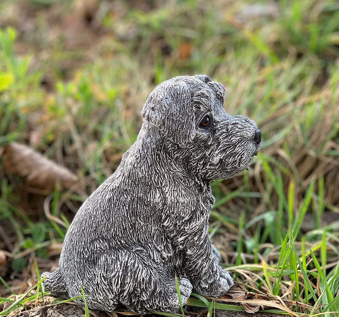 Stone and Style Gartenfigur Frostfeste Steinfigur Hund Schnauzer Bild 2