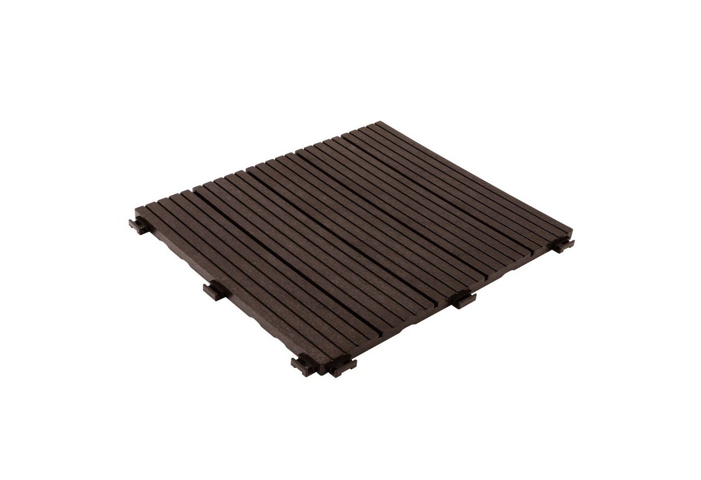 Karat Terrassendielen Claire, Terrassenfliesen 30x30cm, Kunststoff wetterfest, Klickfliesen, 2 m², BxL: je 30x30 cm, (Spar-Set, 22-St), Balkonbodenbelag für Außenbereich, Steckfliesen für Balkon Bild 4