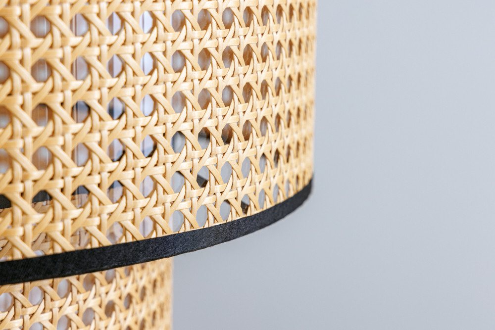 riess-ambiente Hängeleuchte VIENNA 45cm natur / schwarz, ohne Leuchtmittel, Wohnzimmer · mit Lampenschirm · Wiener Geflecht · Retro