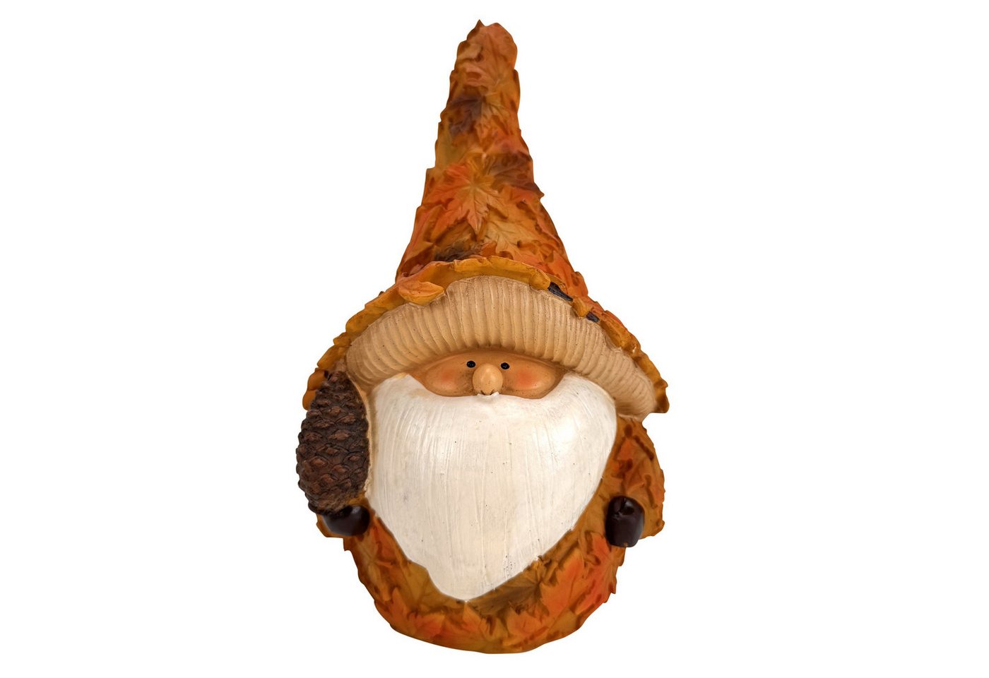 Online-Fuchs Gartenfigur für draußen - Zwerg, Wichtel, Gnom, bis 34 cm groß - Herbstdekoration, (Gartendeko, sorgen für eine warme Herbstatmosphäre), aus hochwertigem Kunstharz (Polyresin) gefertigt - wetterfest