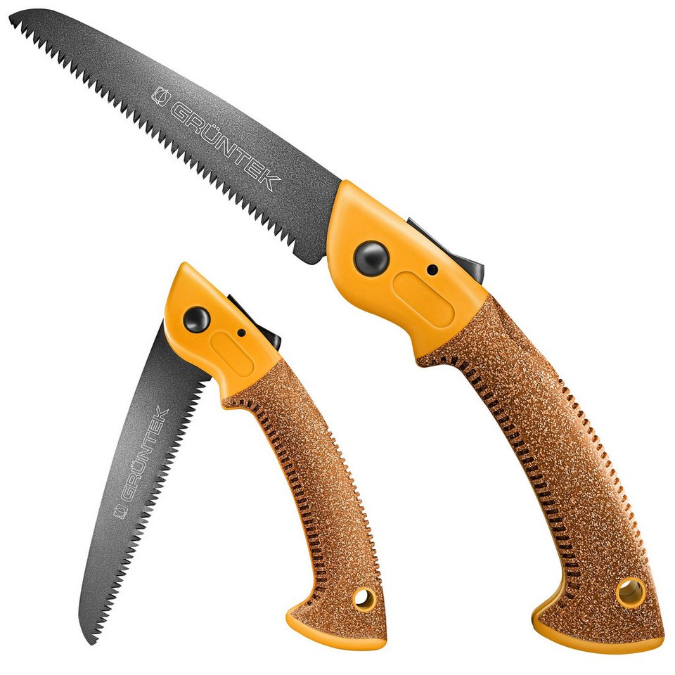 GRÜNTEK Klappsäge Astsäge ZANDER, gehärtetes Carbonstahl Sägeblatt 180mm (1x Klappsäge Zander, Astsäge ZANDER, gehärtetes Carbonstahl Sägeblatt 180mm), TEFLON-beschichtete Klinge mit 4 Positionen ideale Outdoor Campingsäge Bild 5