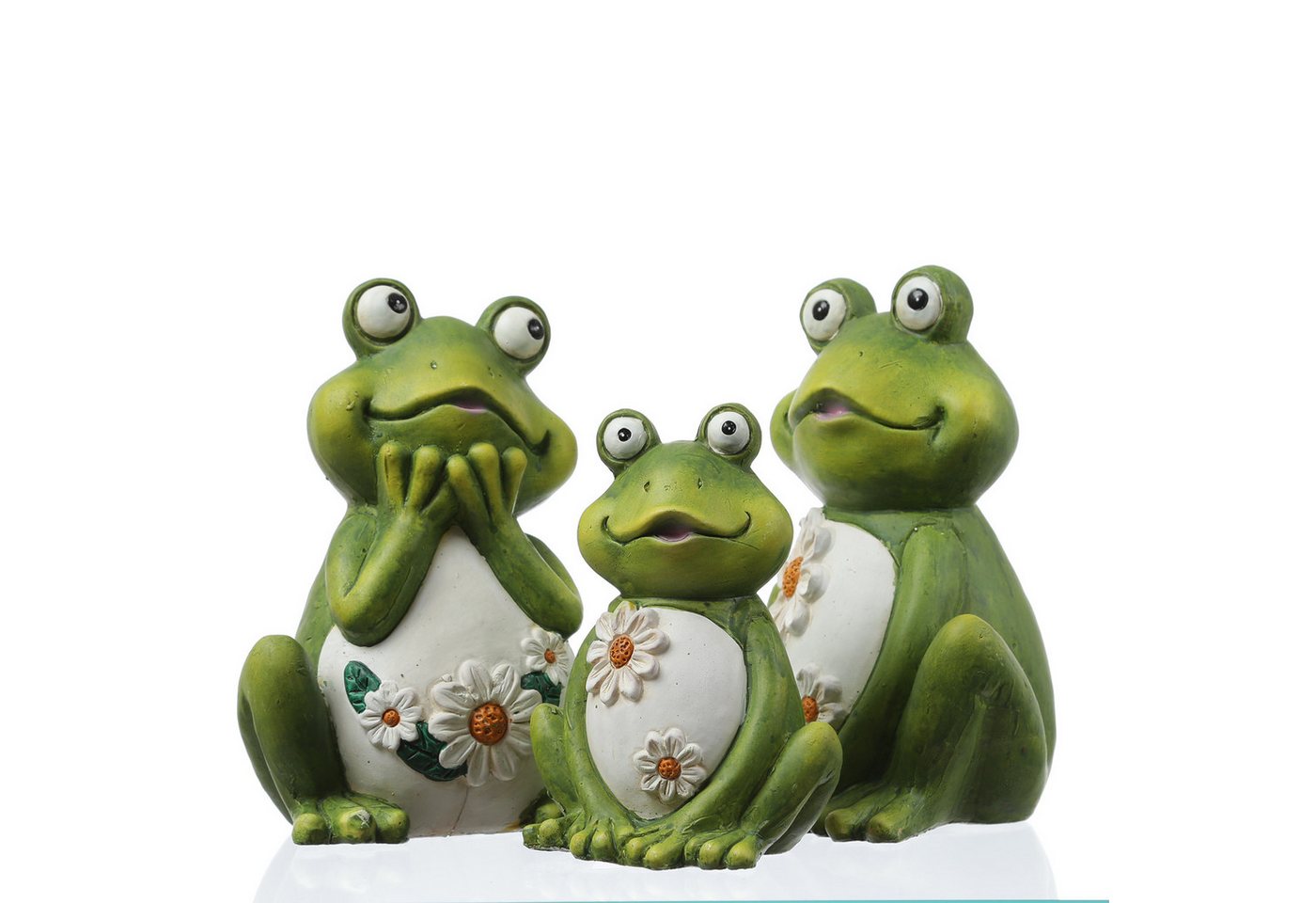 MARELIDA Gartenfigur Frosch Freddi Dekofigur Tierfigur für Beet Gartendeko H: 16cm grün Bild 5