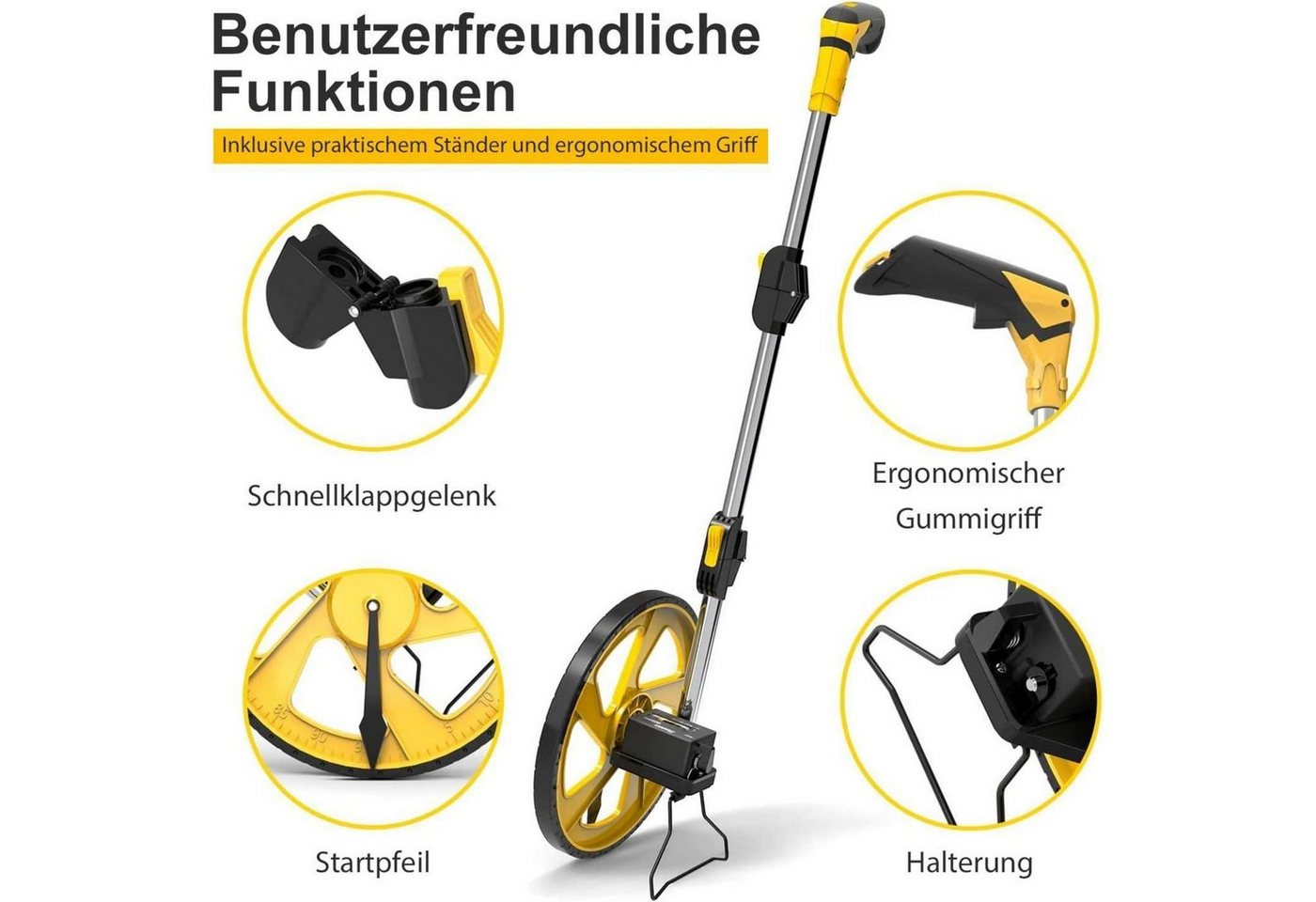 LuxusKollektion Rollbandmaß Faltbares Messrad 100m Tragetasche Metrisch precise robust Bild 4