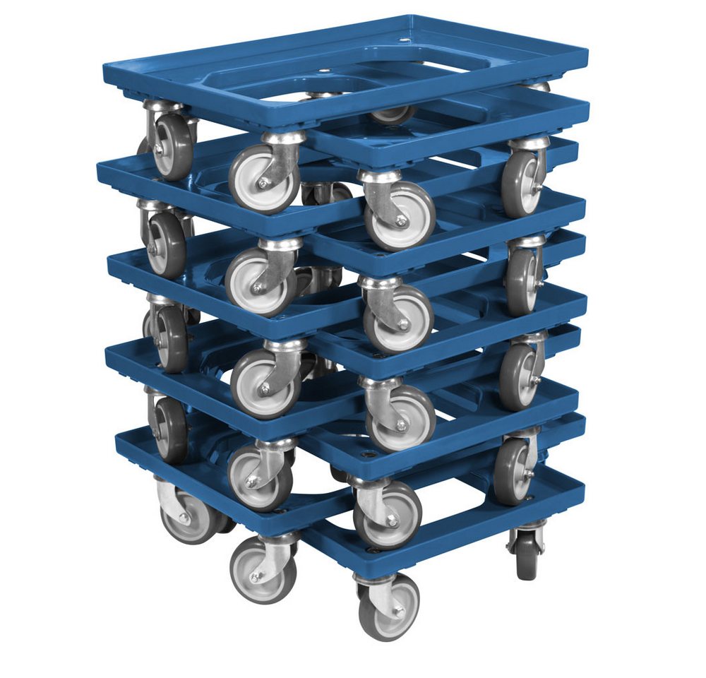 Logiplast Transportroller Transportroller – 4 Lenkrollen, passend für Eurobehälter 600×400 mm Bild 4