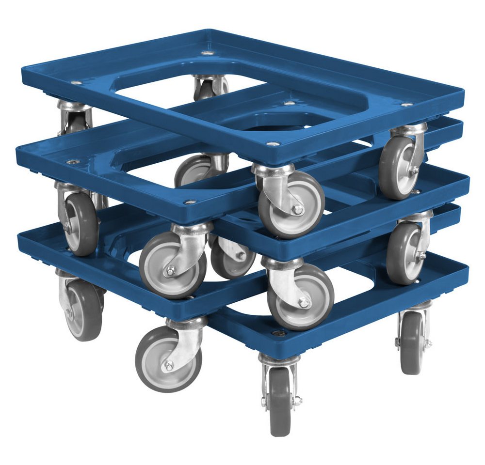 Logiplast Transportroller Transportroller – 4 Lenkrollen, passend für Eurobehälter 600×400 mm Bild 5