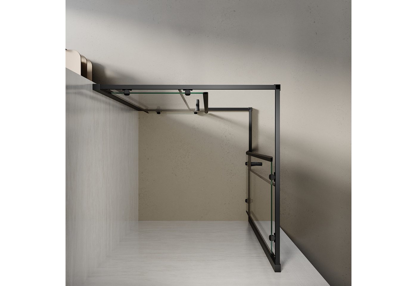 SONNI Eckdusche Eckdusche Eckdusche Eckdusche Duschkabine Eckeinstieg Schiebetüren, BxT: 80x80 cm, BxT: 80x80 cm, 80-120 X 195cm, links und recht montierbar Bild 3