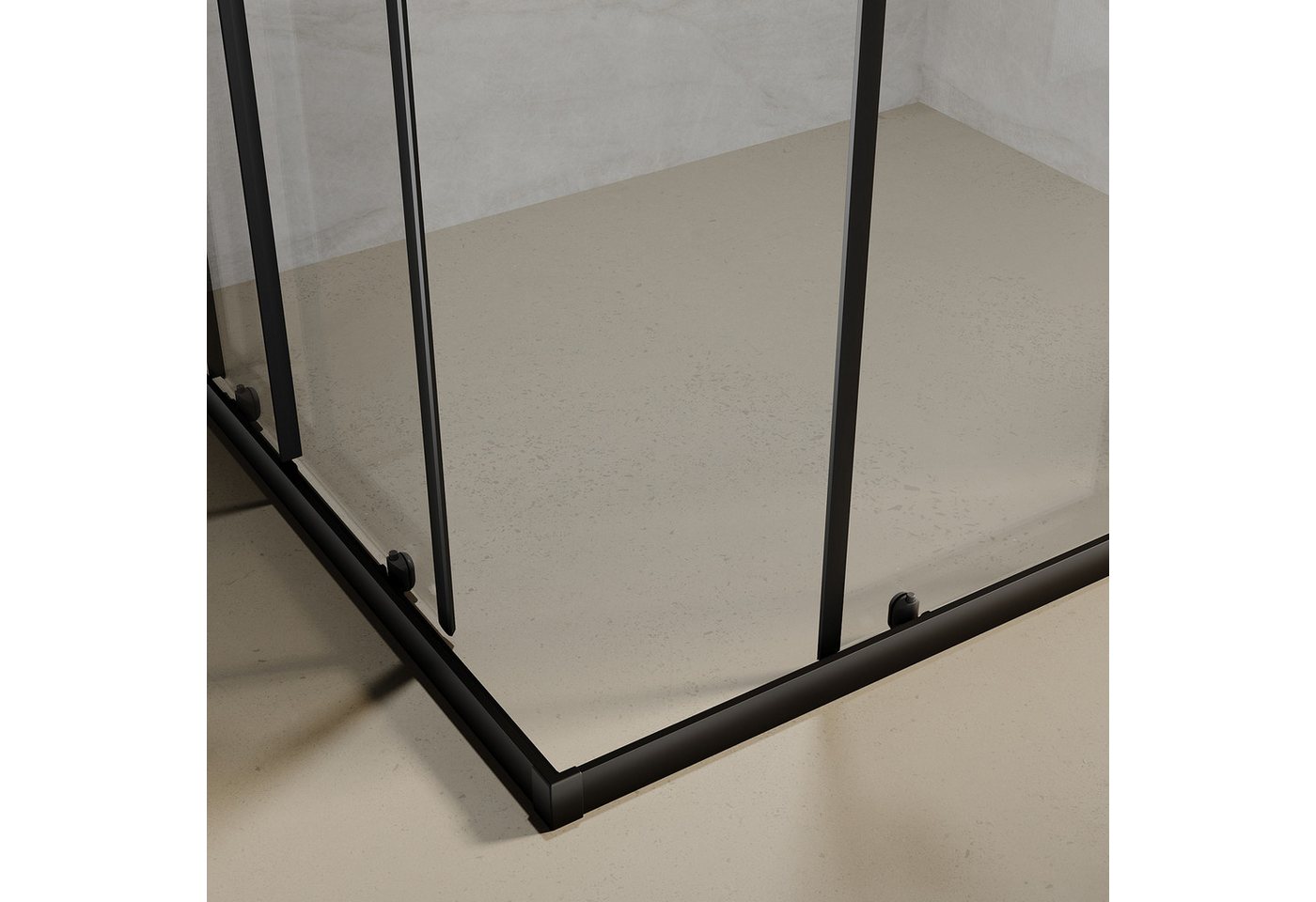 SONNI Eckdusche Eckdusche Eckdusche Eckdusche Duschkabine Eckeinstieg Schiebetüren, BxT: 80x80 cm, BxT: 80x80 cm, 80-120 X 195cm, links und recht montierbar Bild 4