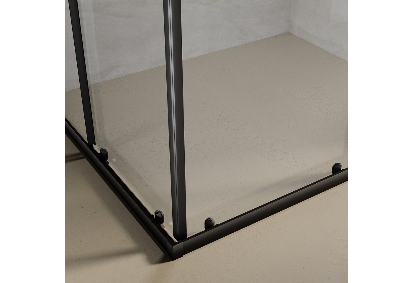 SONNI Eckdusche Eckdusche Eckdusche Eckdusche Duschkabine Eckeinstieg Schiebetüren, BxT: 80x80 cm, BxT: 80x80 cm, 80-120 X 195cm, links und recht montierbar Bild 5