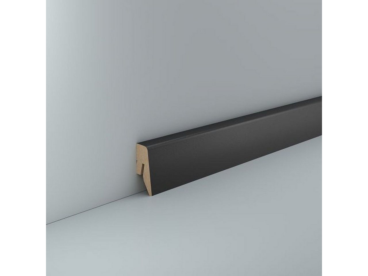 Südbrock Sockelleiste Sockelleiste schwarz MDF 15 x 40 Foliert Fußleiste Modern, L: 240 cm, H: 4 cm, 1-St. Bild 2
