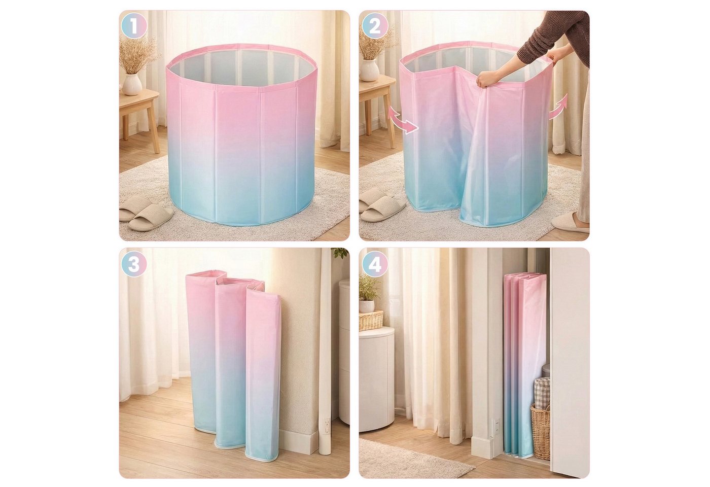 Youyijia Badewanne Faltbare Badewanne 66,5×70 cm Eisbadewanne tragbar Bild 2