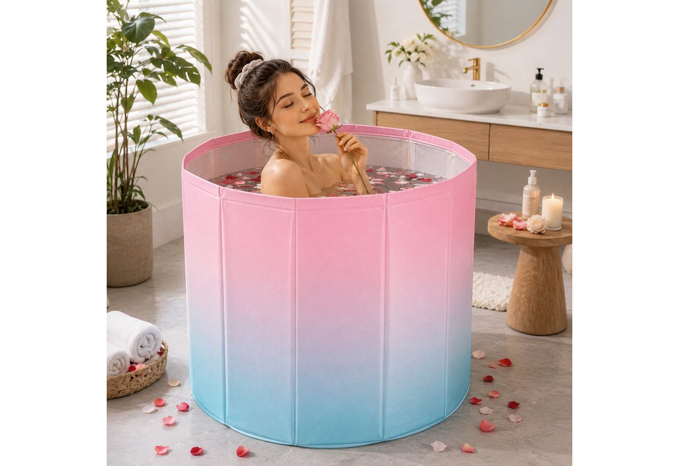 Youyijia Badewanne Faltbare Badewanne 66,5×70 cm Eisbadewanne tragbar Bild 3