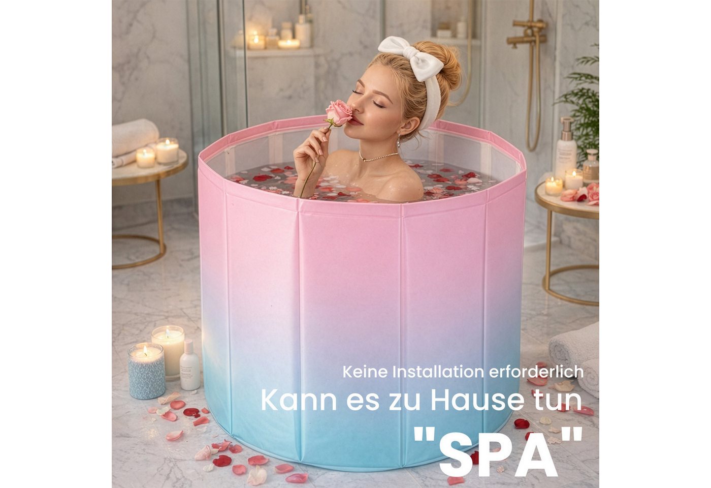 Youyijia Badewanne Faltbare Badewanne 66,5×70 cm Eisbadewanne tragbar Bild 4