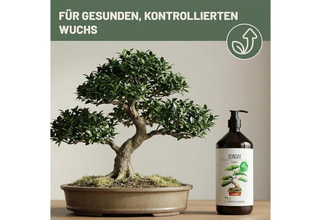 GREEN HOME LOVE NATURE Spezialdünger Bonsaidünger flüssig NPK 7+3+5 für Indoor- & Freilandbonsai, Bonsai, NPK 7+3+5, Spurennährstoffe, chelatiert, Dosierpumpe