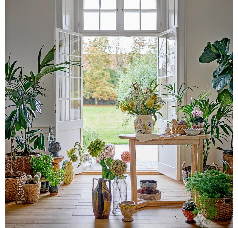Bloomingville Blumentopf Limone Gelb, Steingut, Pflanzgefäß, Keramiktopf, Zitronen Design, Frauenkopf Deko, Mediterran Bild 5