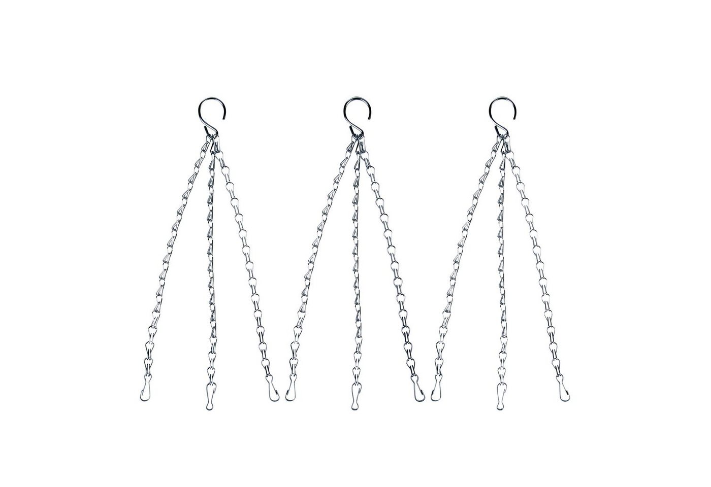 esschert design Übertopf Ersatzkette 37cm Blumenampel 3er Set Ampel Eisen Metallkette Korb Bild 3