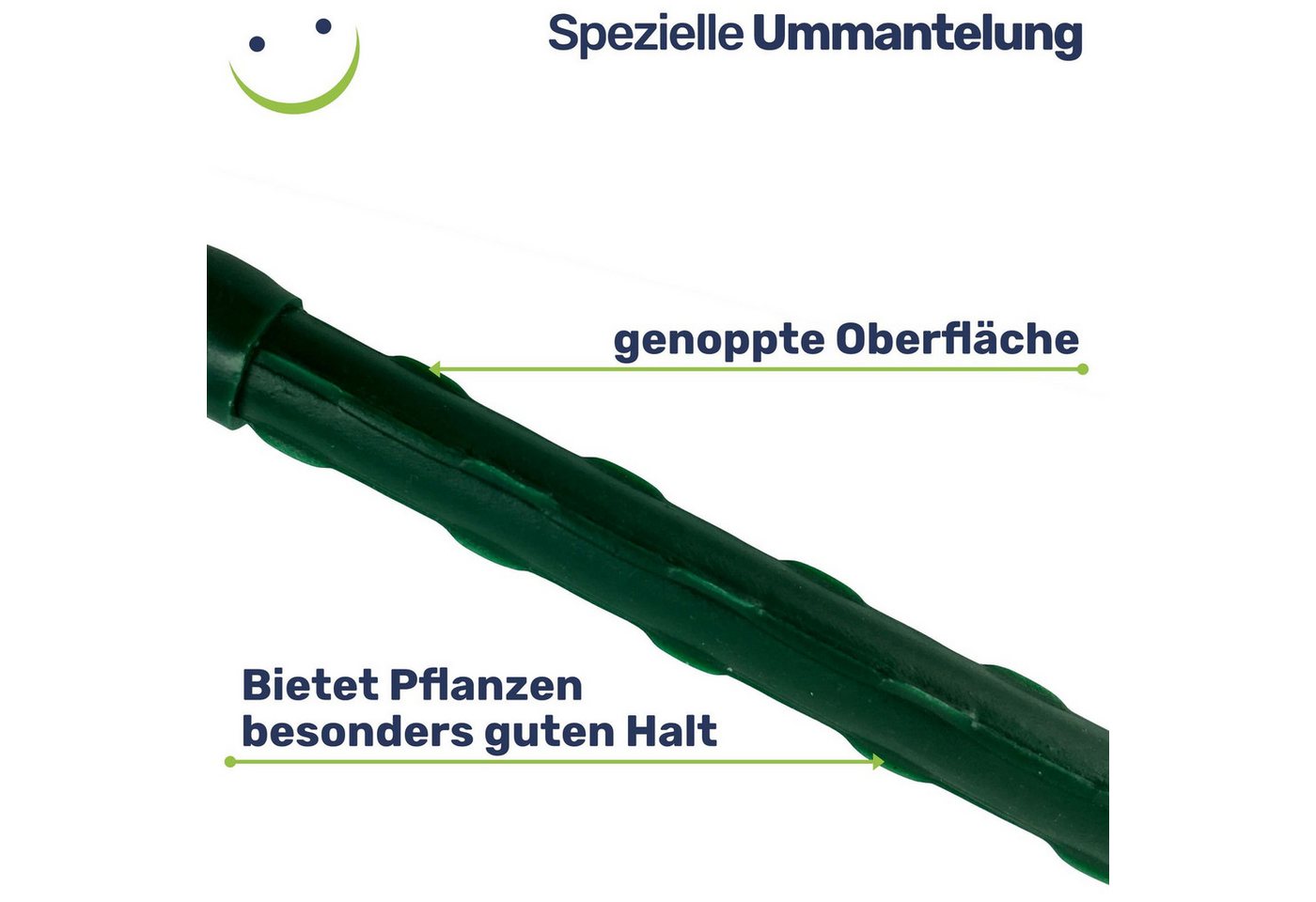 Gravidus Rankhilfe Pflanzstab Rankhilfe Stahl mit Kunststoff Ummantelung grün 90 cm, 20 St. Bild 3