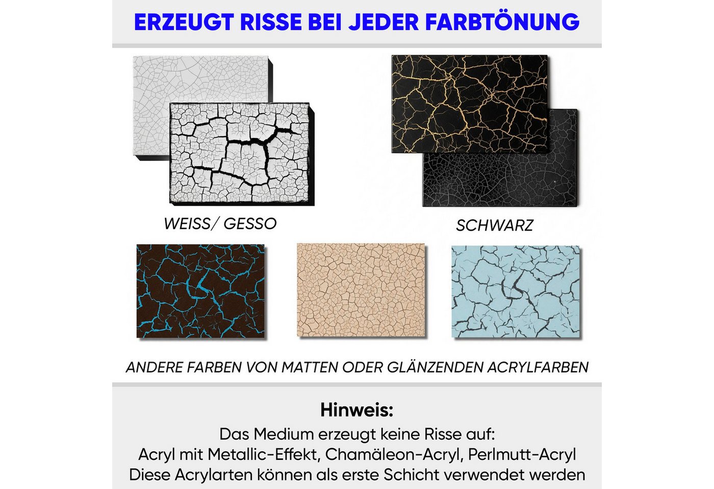 7 Artists Acrylfarbe 7 Artists Crackle Medium - Krakelierlack, Reisslack, Craquelé Bild 2