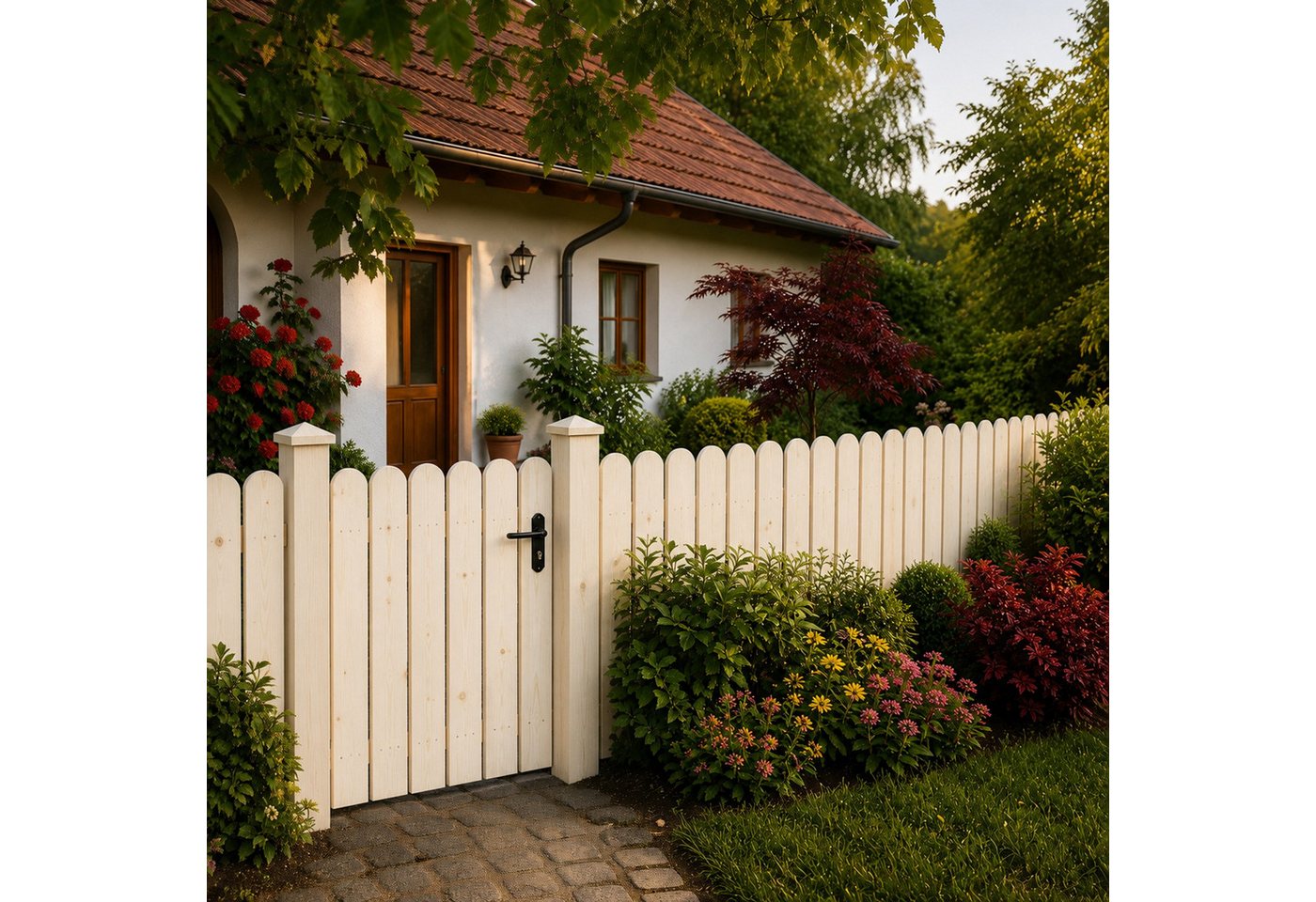 QLS Holzzaun 1x STÜCK Zaunlatte 120 cm, Holz Brett Kiefer Fichte Gehobelt Gartenzaun
