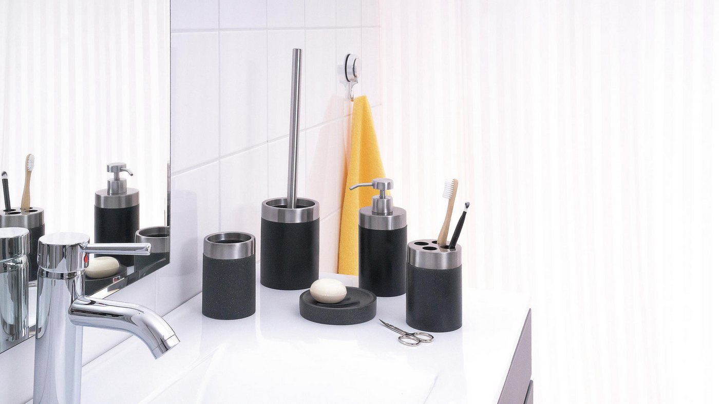Ridder Badaccessoire-Set Aufbewahrungsbecher Stone schwarz Bild 3
