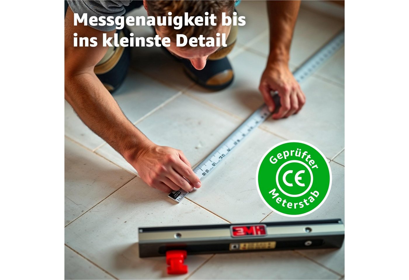 repairr Zollstock 5er Set Zollstöcke 2m - leicht ablesbar – Farbe Weiß Bild 5