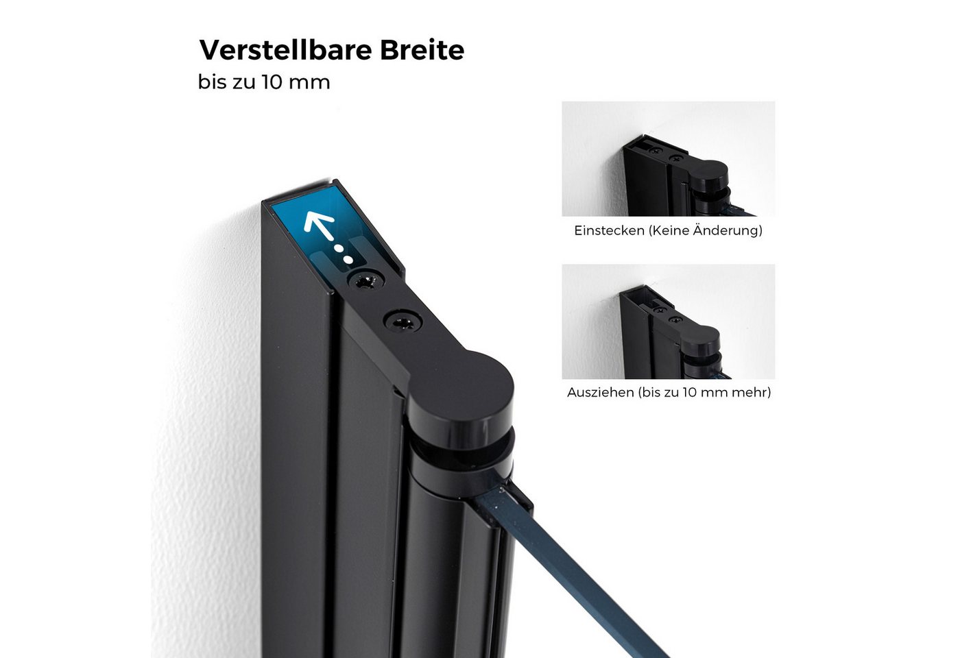 MEYKOERS Badewannenaufsatz 3-teilig Faltbar Duschabtrennung Badewanne Faltwand Duschwand, Sicherheitsglas, (120 x 140 cm), Aluminiumprofil in mattem Schwarz, 6mm Sicherheitsglas, Wasserdicht Bild 5