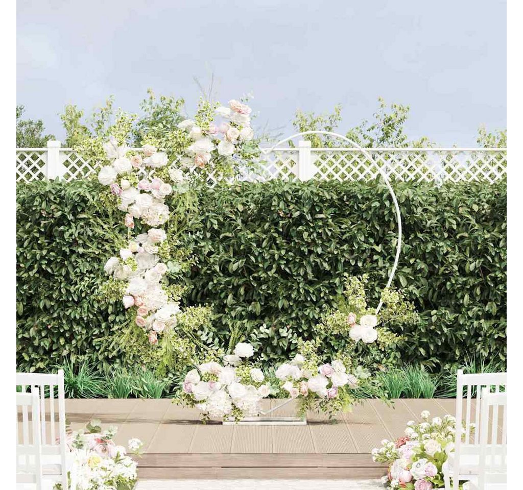 vidaXL Pergola Hochzeitsbogen Weiß 195 x 35 x 211 cm Stahl, (1-tlg) Bild 5