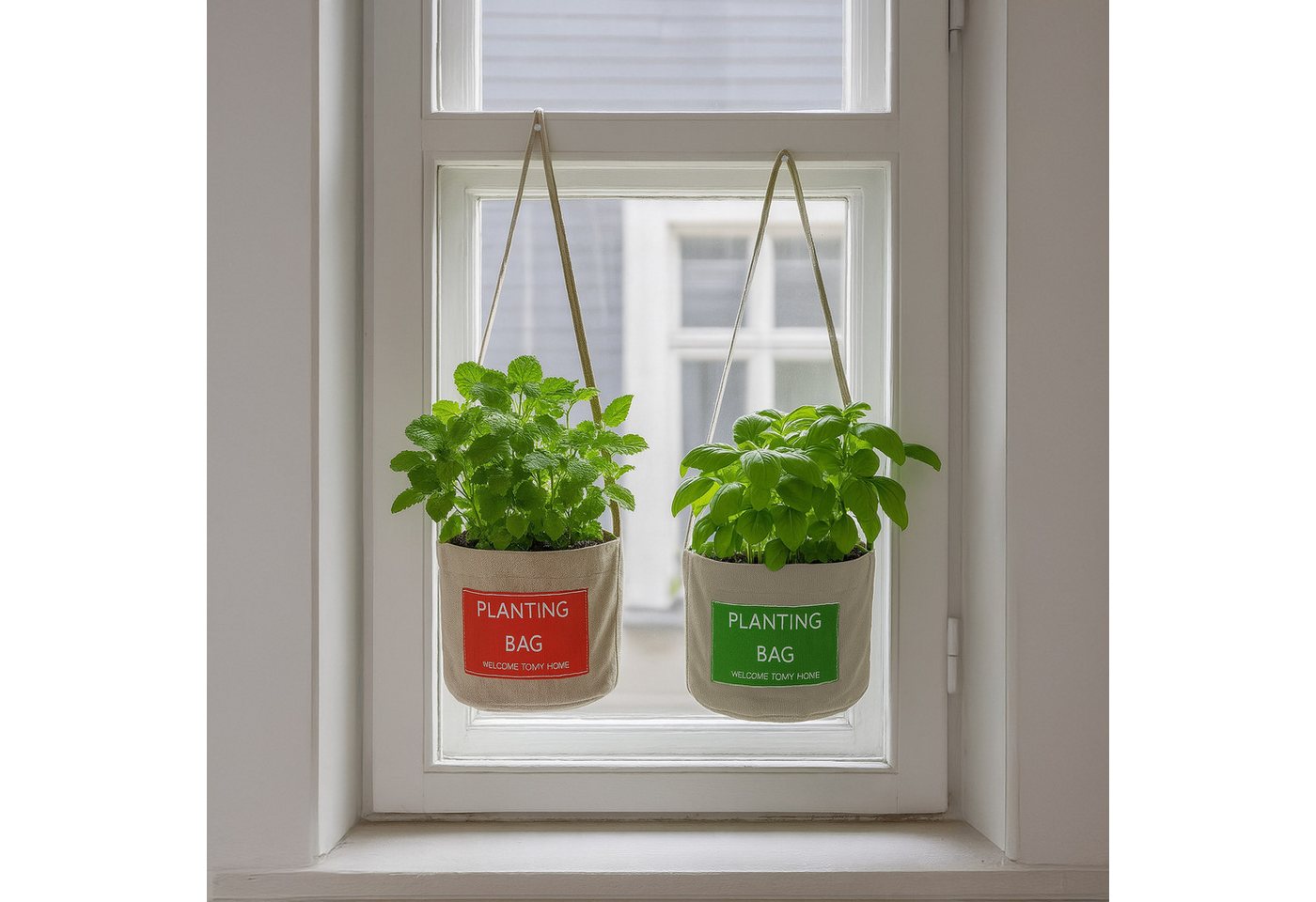 UNUS GARDEN Blumentopf Pflanzbeutel aus Jute 6er Set, Für Fensterbank, Balkon oder Küche - natürlich und dekorativ