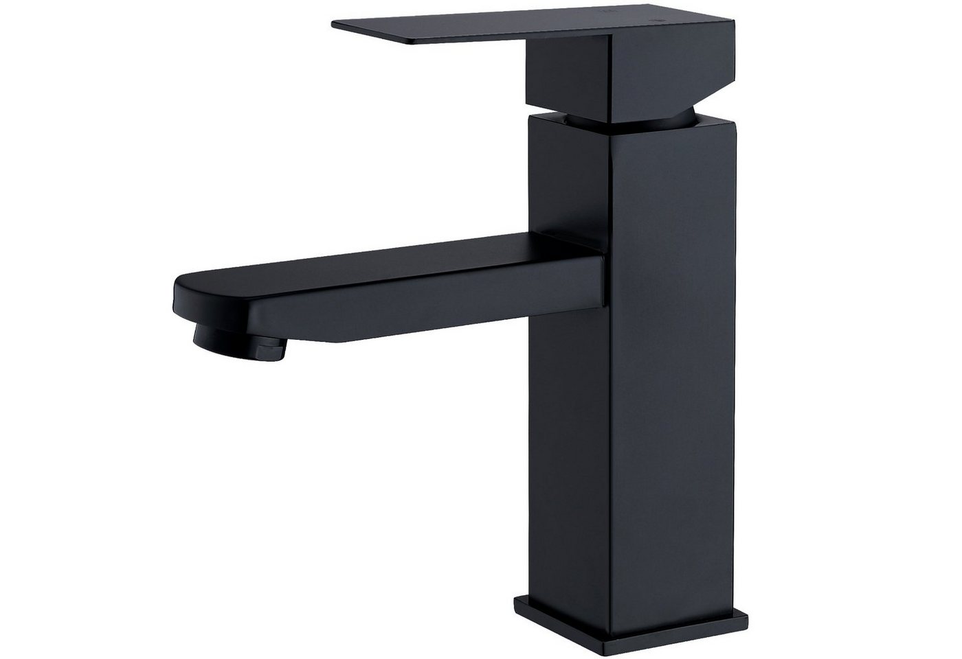 DESFAU Waschtischarmatur waschbecken Wasserhahn Bad Badarmatur Armatur Mischbatterie waschtischarmatur bad,waschtischarmatur für aufsatzbecken,Schwarz Bild 3