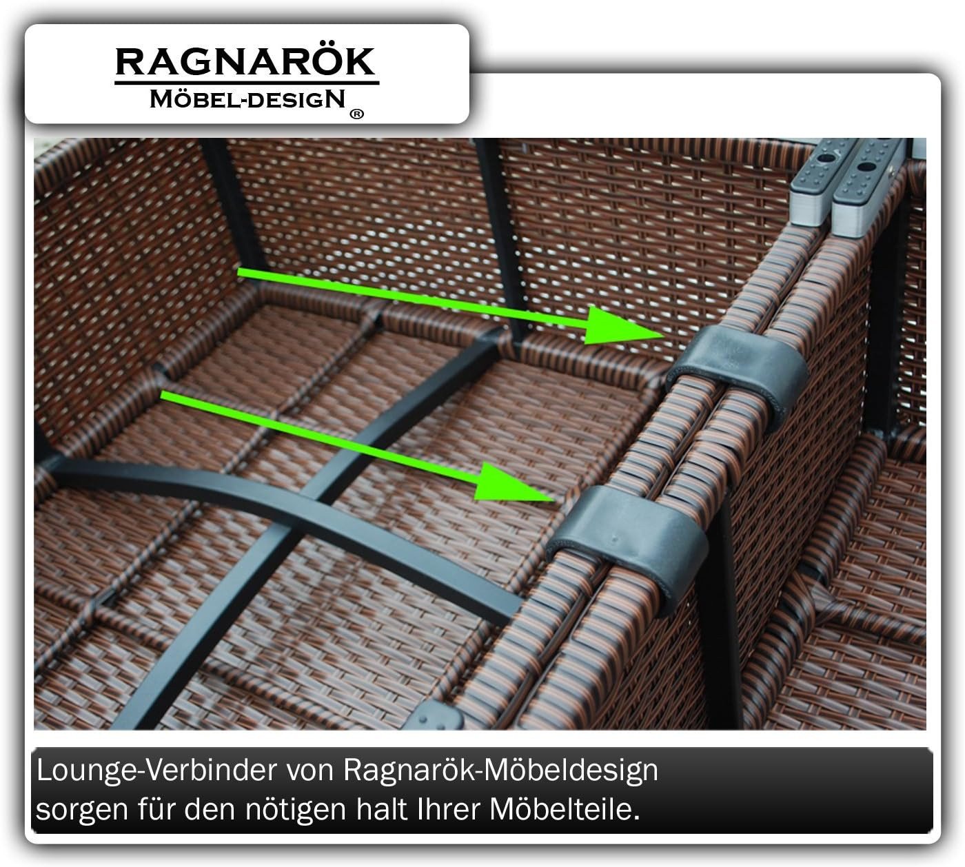 Ragnarök Möbel-Design Zusatzklemmen Lounge-Verbinder Möbelverbinder Gartenmöbel, (Set), 6 Lounge Verbinder im Set für Lounge Sets Bild 2