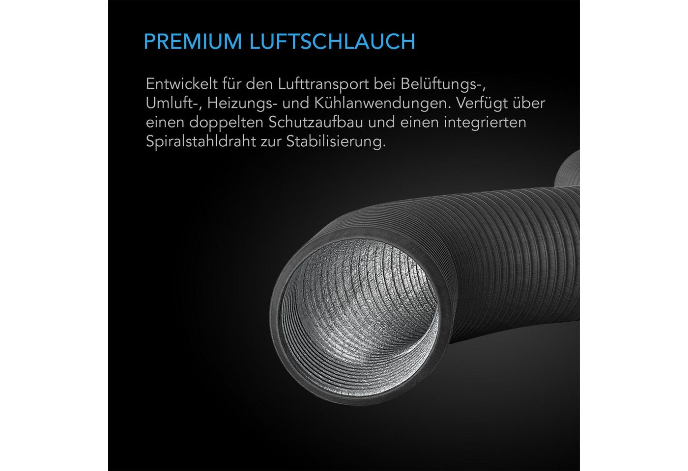 AC INFINITY Flexschlauch Flexibler 4-lagiger Luftschlauch, Flexibel, Formstabil, Widerstandsfähig gegen Risse und Leckagen, (Einzelartikel), Doppelte Aluminium-Innenlage, Doppelte PVC-Außenschicht Bild 2