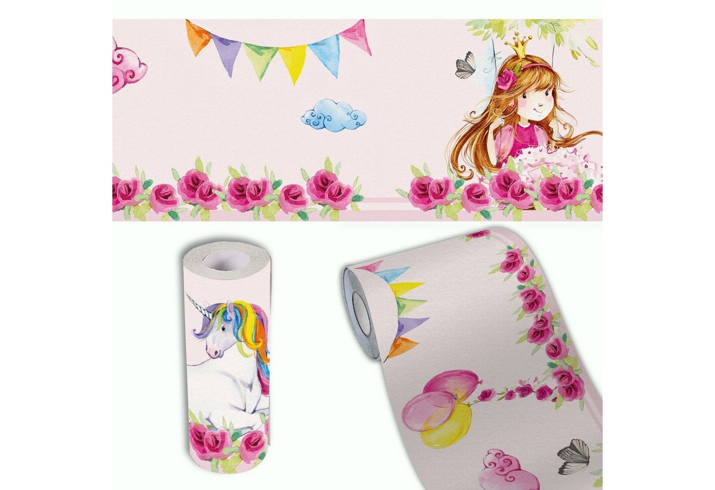 Sunnywall Bordüre Prinzessin (Bordüre - 400 cm), Prinzessin, (1 St), hochwertige 200 g/m² Vliestapete Bild 5