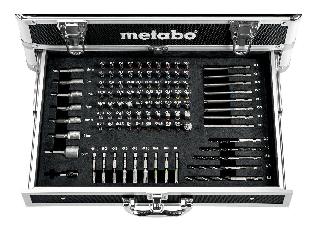 metabo Akku-Bohrschrauber BS 18V, 18 V, 2 Akkus + Alu-Koffer + viel Zubehör Bild 2