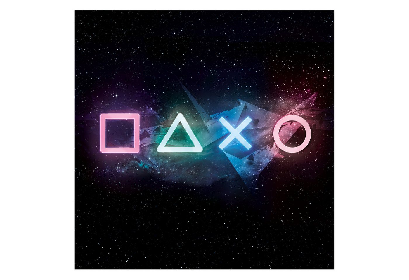 Bilderdepot24 Fototapete Controller Galaxie Neon Art Gamer schwarz moderne Wanddeko XXL, Glatt, Matt, (Vliestapete inkl. Kleister oder selbstklebend), Jugendzimmer Gaming Zimmer Tapete Wohnzimmer Vliestapete Wandtapete
