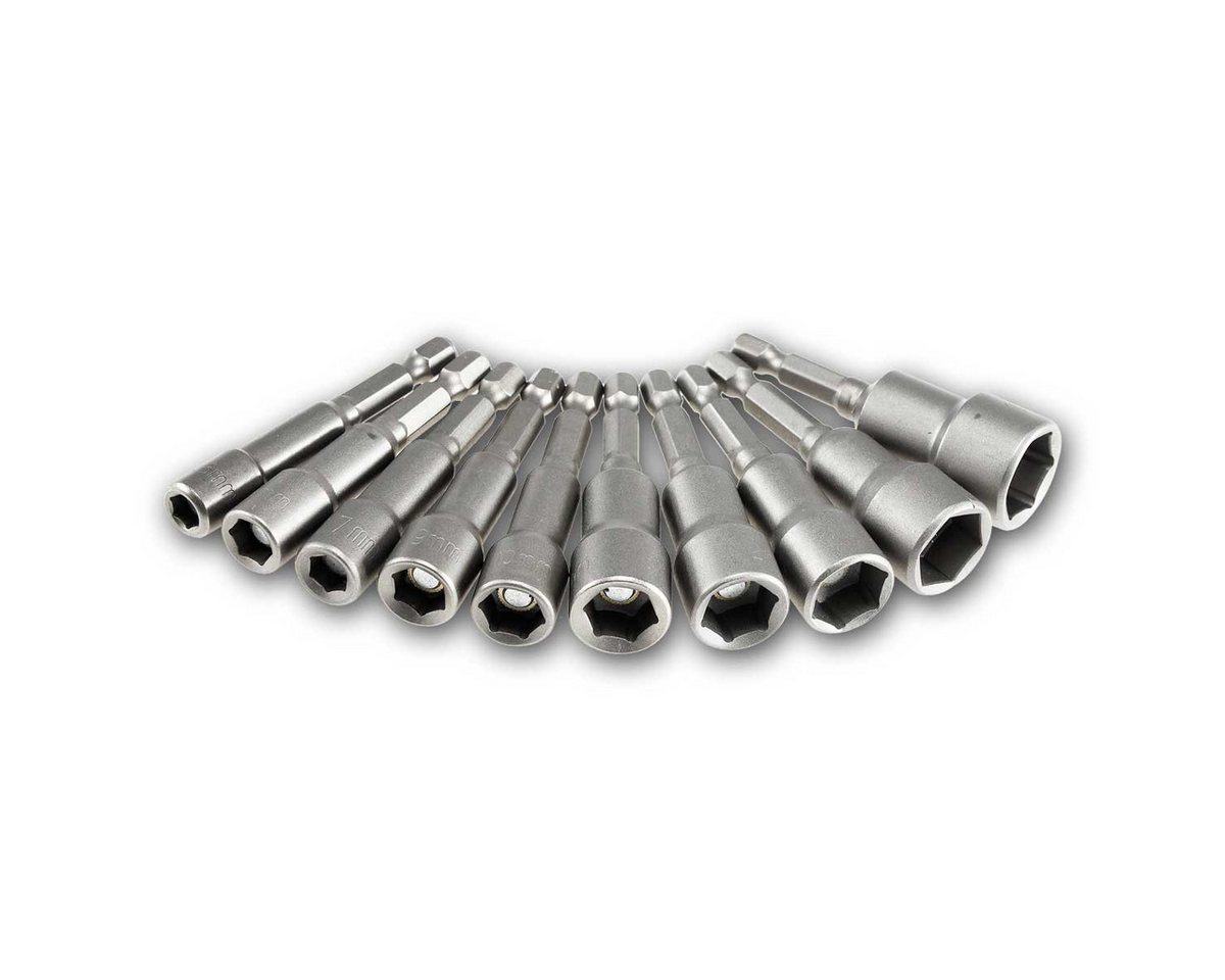 ChiliTec Bit- und Steckschlüsselset Bitsatz Steckschlüssel "MAGNETIC" 10-teilig