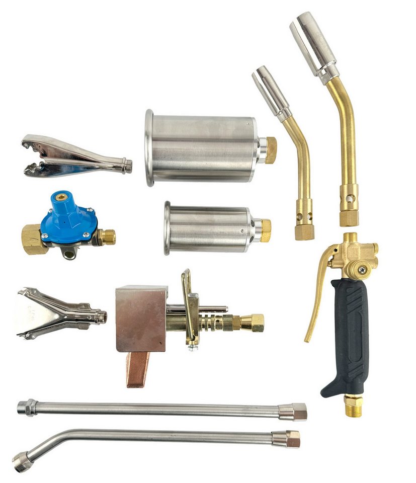 WELDINGER Lötkolben Lötkoffer professional für Propan Sicherheitshandgriff Schlauch Regler, max. 1800 °C, Flüssiggas, Set, Komplettsatz für unterschiedliche Lötarbeiten Bild 5