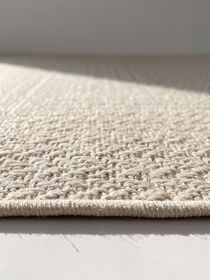 KADIMA DESIGN Teppich CORDEV Teppichläufer Creme 80x150 Bordüre Polypropylen Wohnzimmer, Läufer, Höhe: 4 mm, Saugroboter-geeignet, Strapazierfähig, Pflegeleicht, Farbecht Bild 2