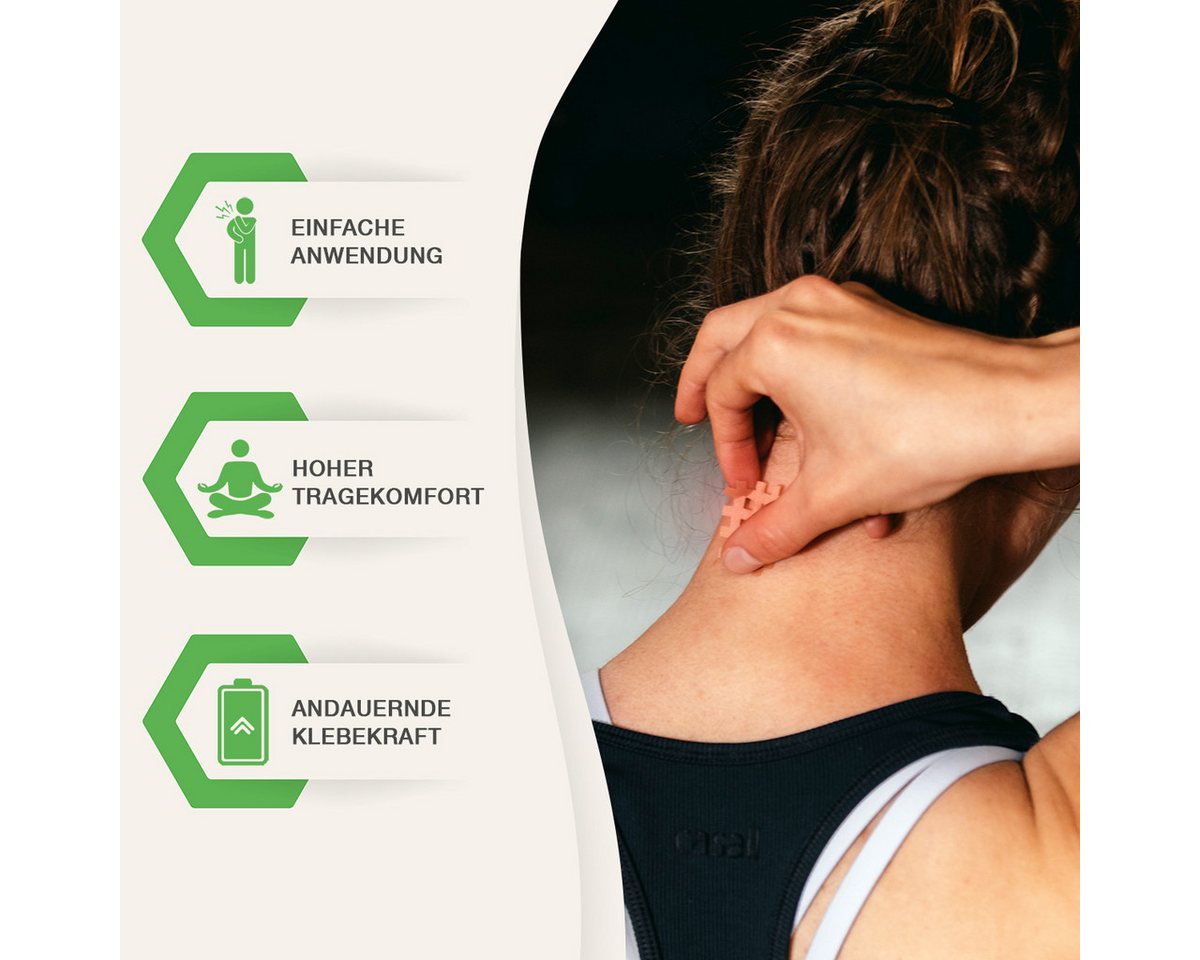 BACKLAxx® Kinesiologie-Tape Gitterpflaster Cross Tape Gittertape Kinesiotape (Typ a, b, c, 140-St) hautfreundlich, starke Haftung - für Alltag & Sport Bild 5