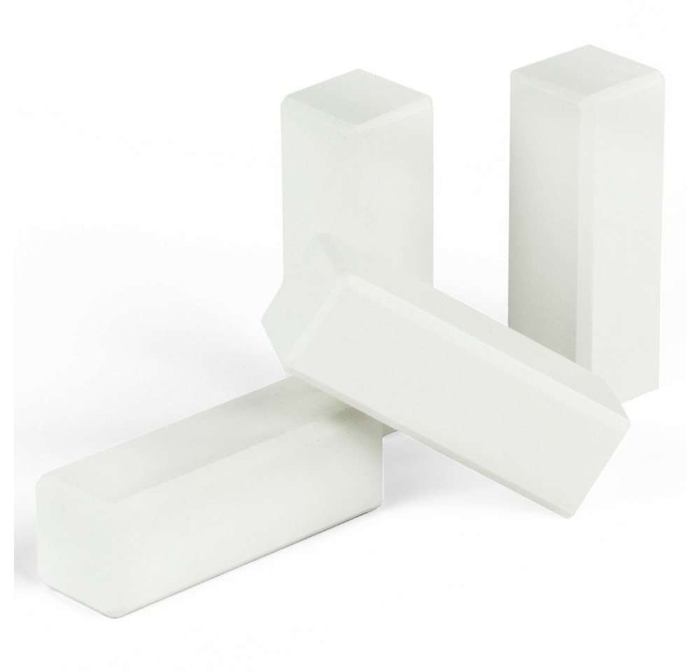 PROVISTON Sockelleisten-Zwischenstücke Universalholzecken, MDF, Weiß, 19 x 19 x 80, für Fußleisten