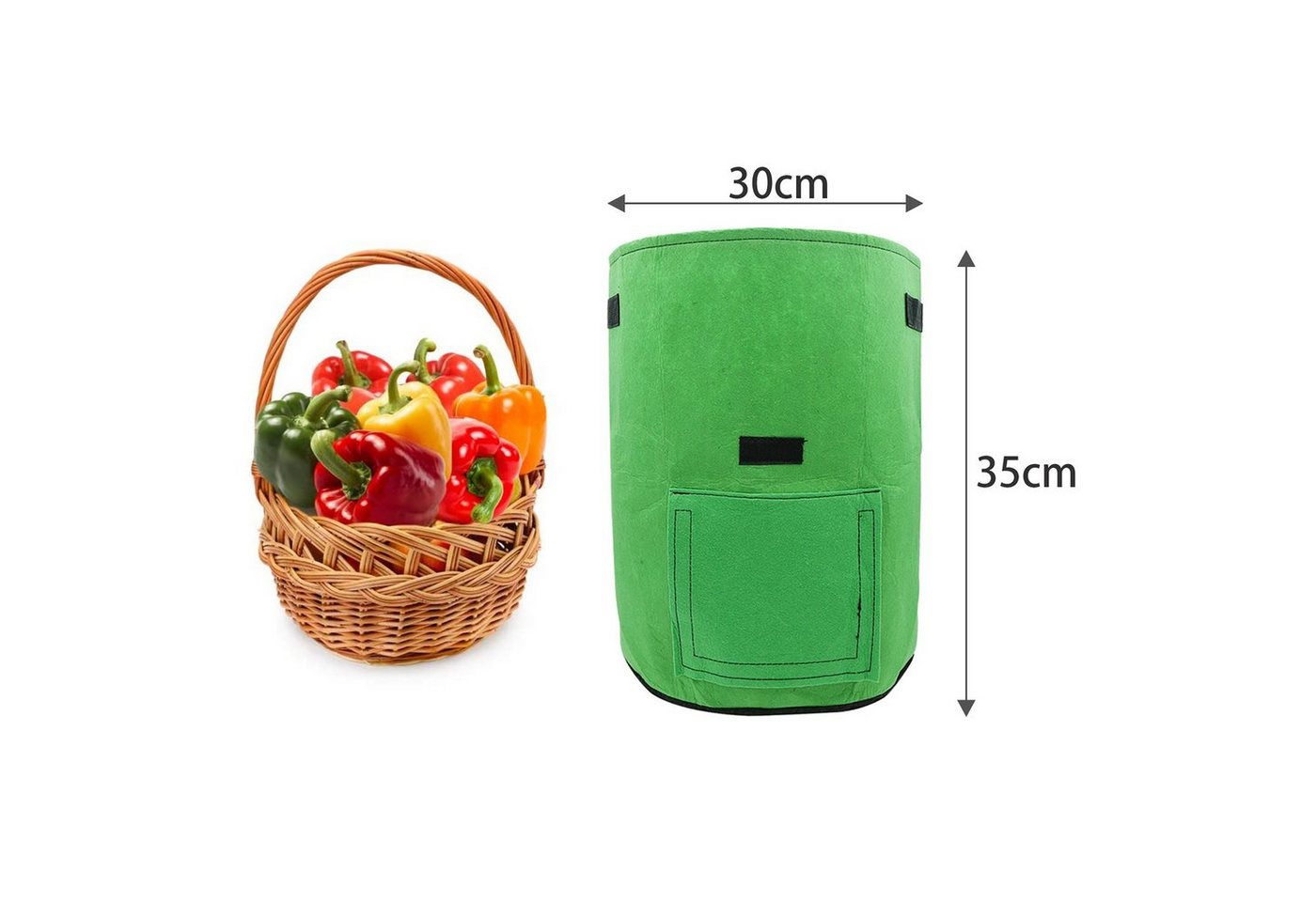 Clanmacy Pflanzkübel 10X 26.5L Pflanzsack Pflanztasche Kartoffel Tomaten Vliesstoff Bild 5