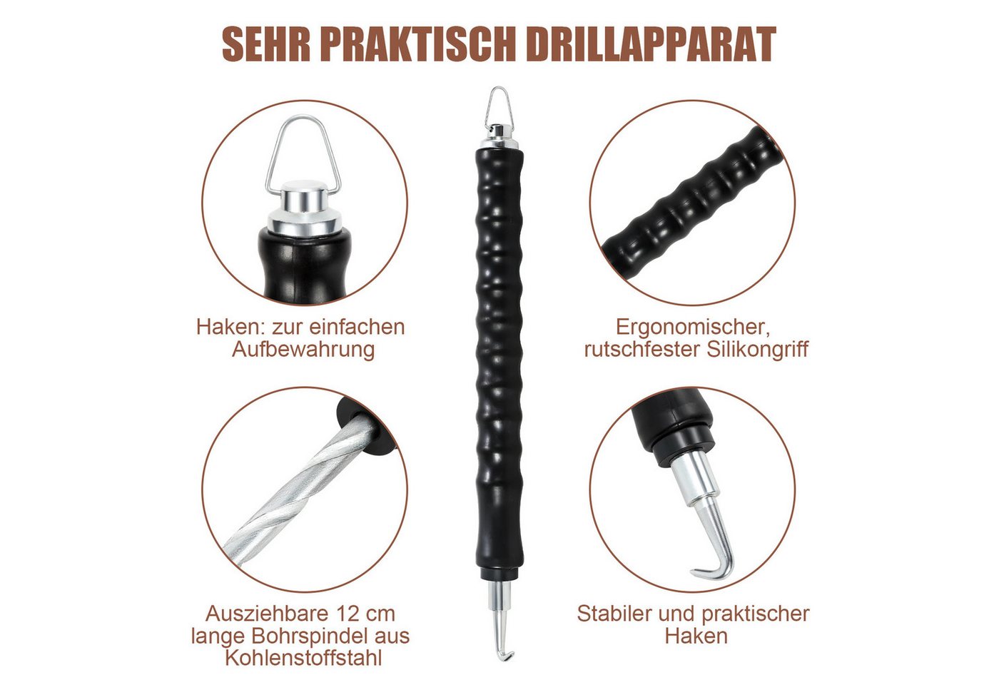 Clanmacy Bindedraht Drillapparat Bindedraht Rödeldraht 1,0 x 100mm (1000St) für Drilldraht Bild 4