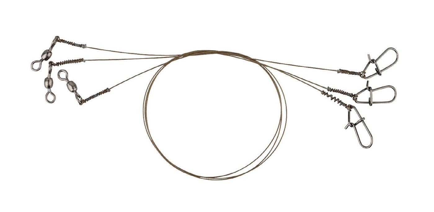 Savage Gear Vorfachschnur Savage Gear 7x7 Stahlvorfach mit Snap 20cm 0,27mm 7kg (3er Pack), (1-St)