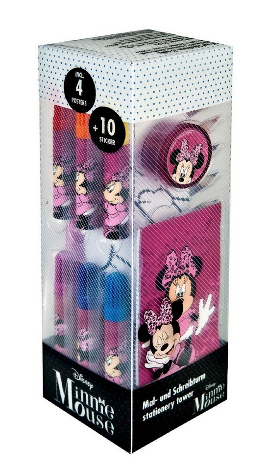 Disney Minnie Mouse Farbkasten Schreibwaren-Set Kreativspaß mit 35 Teilen für für Schule und Freizeit Bild 2